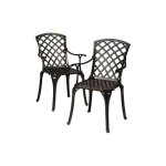 Lot de 2 chaises salon de jardin en aluminium durable avec accoudoir, fauteuils pour jardin, terrasse, ... Lot de 2 chaises salon de jardin en aluminium durable avec accoudoir, fauteuils pour jardin, terrasse, ...