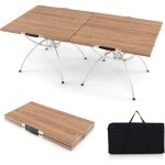 Goplus lot de 2 tables de camping pliantes, tables de pique - nique en aluminium pour 4 - 6 personnes, ...