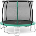 Goplus ?244 / 305 / 366 cm trampoline exterieur enfant, trampoline fitness avec filet s�curit�, �chelle, ...