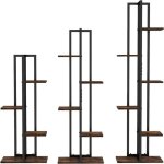 Goplus - 3pcs support plantes interieur, porte plante interieur avec �tag�re � fleurs en m�tal � 4 / ...