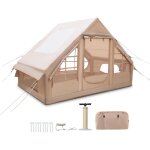 Goplus 6, 3? tente de camping 4 - 6 personnes de trekking, tente gonflable portable 4 saisons en tissu ...