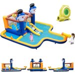 7 en 1 chteau gonflable enfants 3 - 10 ansaquatique avec souffleur - piscine / toboggan / jeu de boxe ...