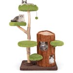 Goplus - arbre à chat design, plusieurs niveaux en forme d'arbre, arbre chat en bois avec perchoir supérieur, ... Goplus - arbre à chat design, plusieurs niveaux en forme d'arbre, arbre chat en bois avec perchoir supérieur, ...