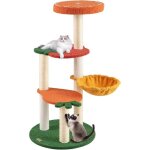 Goplus - arbre  chat style fruits, arbre a chat moderne avec griffoirs en sisal, plates - formes, perchoir ...