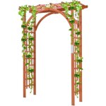Goplus arche de jardin en bois pour plantes ou fleurs grimpantes, arche en treillis � rosiers pour d�coration ...