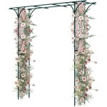 Goplus - arche de jardin en fer forgé 205 cm, treillis pour diverses plantes grimpantes, arche de décoration ... Goplus - arche de jardin en fer forgé 205 cm, treillis pour diverses plantes grimpantes, arche de décoration ...