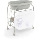 Goplus - baignoire bébé pliable, table à langer avec rangement à roulettes, pour 0 - 12 mois, gris clair ... Goplus - baignoire bébé pliable, table à langer avec rangement à roulettes, pour 0 - 12 mois, gris clair ...