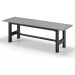 Goplus banc de jardin 2 personnes charge 300kg, avec sige  lattes en hdpe, cadre en mtal, 120x36x40, ...
