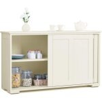 Buffet commode bas avec 2 etagères, tablette hauteur réglable, vaisselier / bahut de cuisine avec porte ... Buffet commode bas avec 2 etagères, tablette hauteur réglable, vaisselier / bahut de cuisine avec porte ...