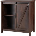 Goplus buffet salle a manger en bois, 80 x 40 x 82 cm, meuble cuisine avec 4 compartiment et porte coulissante ...
