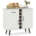 Buffet salle a manger avec casier à vin, meuble rangementcuisine avec plateau, tiroirs, porte - bouteilles ... Buffet salle a manger avec casier à vin, meuble rangementcuisine avec plateau, tiroirs, porte - bouteilles ...