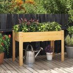 Goplus - carr potager sur pieds en bois de sapin, jardinire surleve extrieure avec trou de drainage, ...