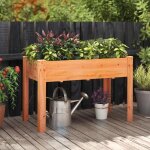 Goplus - carr� potager sur pieds en bois de sapin, jardini�re sur�lev�e ext�rieure avec trou de drainage, ...