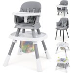 Goplus chaise haute b�b� 16 en 1, chaise haute b�b� evolutive avec 3 hauteurs r�glables, plateau amovible, ...