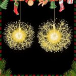 Goplus decoration noel exterieur interieur, 44 cm + 54 cm boules noel lumineuses lustres decor lumineuses ...