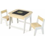 Goplus ensemble table et 2 chaises enfant, avec tableau double face et espace de rangement caché, table ... Goplus ensemble table et 2 chaises enfant, avec tableau double face et espace de rangement caché, table ...