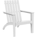 Fauteuil de jardin adirondack en bois d'acacia - 69x73x85cm - fauteuil large avec dossier confortable ...