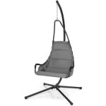 Fauteuil suspendu avec support, chaise suspendue intrieur extrieur avec sige rembourr, cadre en mtal ...