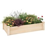 Goplus - jardinieres exterieur en bois avec fond ouvert, carre potager rectangulaire pour lgumes, fruits, ...