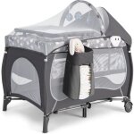 Goplus - lit parapluie b�b� avec matelas, bo�te � musique, 3 jouets, sac de transport & sac lat�ral, ...