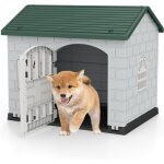 Goplus niche pour chien exterieur xxl en pp, cabane chien imperm�able&ventil�, maison pour chiot interieur ...