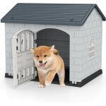Goplus niche pour chien exterieur xxl en pp, cabane chien imperm�able&ventil�, maison pour chiot interieur ...