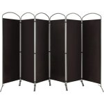 Paravent sparation pliant - cadre en mtal - idal pour maison, bureau, hpital, 331x188cm, 6 panneaux, ...