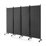 Paravent séparation pliant avec roulettes - cadre en métal - idéal pour maison, bureau, hôpital, 225x173cm, ... Paravent séparation pliant avec roulettes - cadre en métal - idéal pour maison, bureau, hôpital, 225x173cm, ...