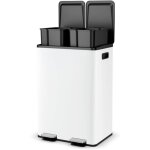 Poubelle tri 60l, poubelle � domicile avec 2 compartiments 30l avec ouverture fermeture douce, compartiment ...