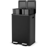 Poubelle tri 60l, poubelle � domicile avec 2 compartiments 30l avec ouverture fermeture douce, compartiment ...