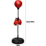 Goplus - sac de frappe sur pied, hauteur adjustable, socle stable pour sable ou eau, punching - ball ...