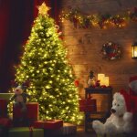 Sapin de noël artificiel lumineux 210 cm, led lumière 4 couleurs et blanche chaude, 11 modes d'éclairage, ... Sapin de noël artificiel lumineux 210 cm, led lumière 4 couleurs et blanche chaude, 11 modes d'éclairage, ...