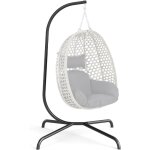 Goplus support hamac exterieur en m�tal robuste, pied de fauteuil suspendu en forme c avec crochets � ...