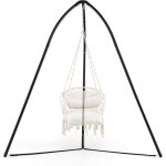 Goplus support de hamac, pied de fauteuil suspendu, cadre en mtal robuste, support de balanoire intrieur ...
