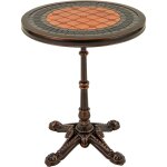 Goplus table basse exterieur en fonte d?aluminium, 60 x 60 x 73 cm, table d'appoint ronde de patio r�sistante ...