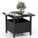 Goplus table basse exterieure avec trou de parasol 4, 8 cm, petite table exterieure avec 2 sacs de sable, ...