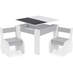 Goplus - table enfant avec chaise pour 3 - 6 ans, 4 - en - 1 table d'activit�s avec plateau rabattable ...