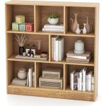 Goplus tagre 8 - cube, bibliothque de rangement  3 niveaux avec compartiments ouverts, 2 kits anti ...