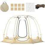 Goplus tente bulle pour 5 - 6 personnes, d�me ext�rieur transparent pour �v�nements sportifs, camping, ...