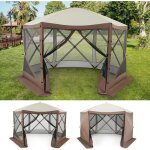 Goplus tente de camping 6 - 8 personnes, abri pop - up 6 fa�ades avec panneaux anti soleil amovibles ...