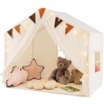 Goplus tente de jeu enfant, grande maison de jeu pour tout - petits avec rideaux de porte, fen�tres, ...