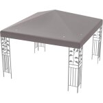 Goplus toile de rechange pour tonnelle 3x3m, toit de remplacement pliable pour pavillon de jardin, auvent ...