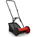 Goplus - tondeuse � gazon manuelle avec sac de ramassage 18, 5l, lame tranchante, coupe hauteur r�glable, ...