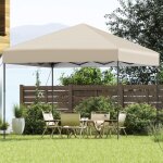 Goplus tonnelle de jardin exterieur impermeable pliante, tente de r�ception avec toit argent�, abri solaire ...