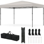 Goplus tonnelle de jardin exterieur impermeable pliante, tente de r�ception avec toit argent�, abri solaire ...