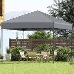 Goplus tonnelle de jardin exterieur impermeable pliante, tente de r�ception avec toit argent�, abri solaire ...