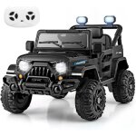 Goplus voiture electrique enfants 12v avec tlcommande parentale, musique, klaxon, phares, 4x4 electrique ...