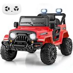Goplus - voiture electrique enfants 12v avec tlcommande parentale, musique, klaxon, phares, 4x4 electrique ...