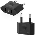 Gotrays - 2 pi�ces adaptateur prise usa, us to france adapter, fiche de voyage us vers eu, adaptateur ...
