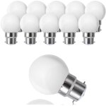 Ampoule led  baonnette b22 3w, ampoule mini globe golfball b22 g45, blanc chaud 3000k, 180lm, quivalent ...